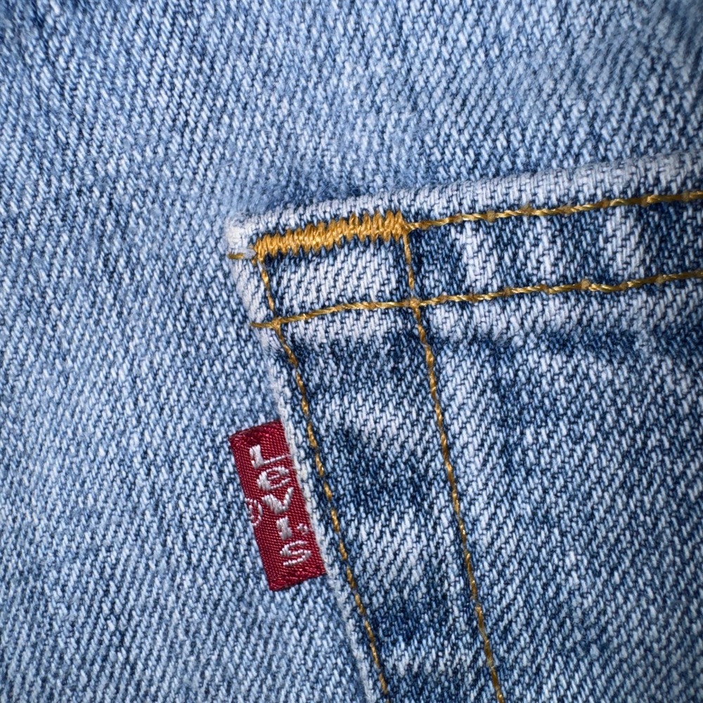 Vintage 2002 Levi's 529 Jeans Mens 34x32 Low Rise Straight Blue Denim Y2K 0502 - Picture 10 of 16